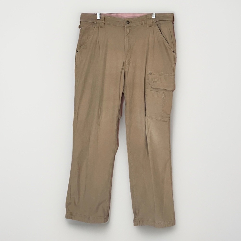 Duluth Trading Co CoolMax Flex Firehose Cargo Work Pants Tan 40x32 Utility